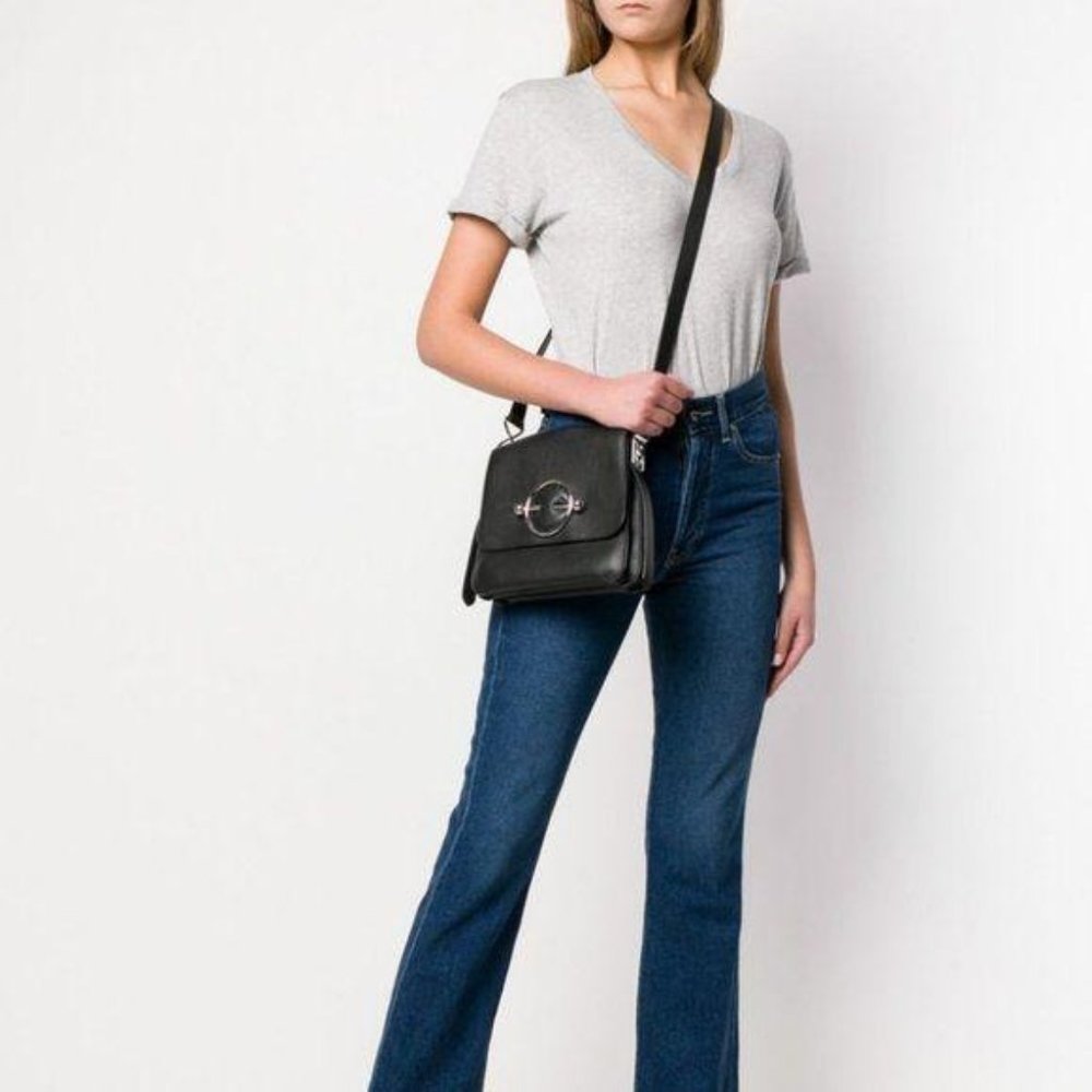 FRAME Fitted V Neck Tee Shirt Rolled Cuffed Sleeve